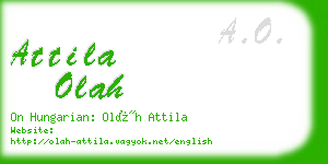 attila olah business card